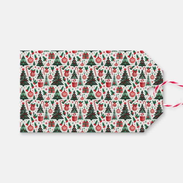 Julgran, presenter, candy cane presentetikett (Framsidan (Horizontal))