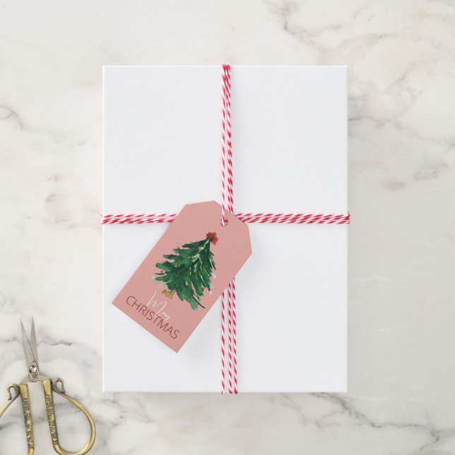 Julgran presentetikett (Med Snöre)