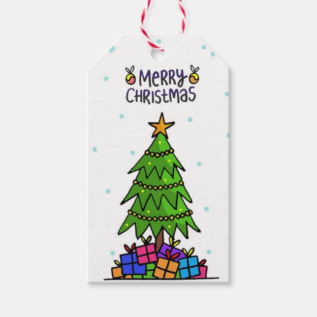 Julgran Presentetikett (Framsidan)