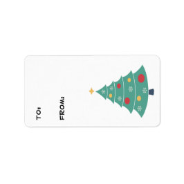 Julgran Presentetiketter Adressetikett
