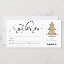 Julgran-presentkort glitter