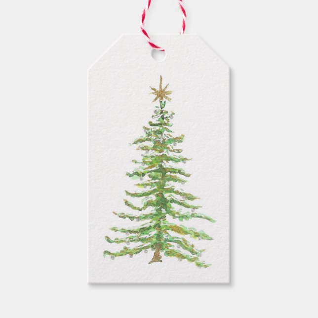Julgran presentkort presentetikett (Framsidan)
