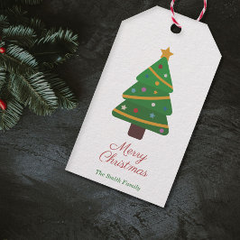 Julgran presentkort presentetikett