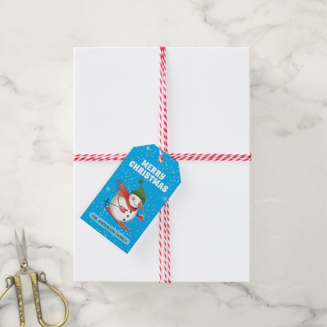 Julgran presentkort presentetikett (Med Snöre)