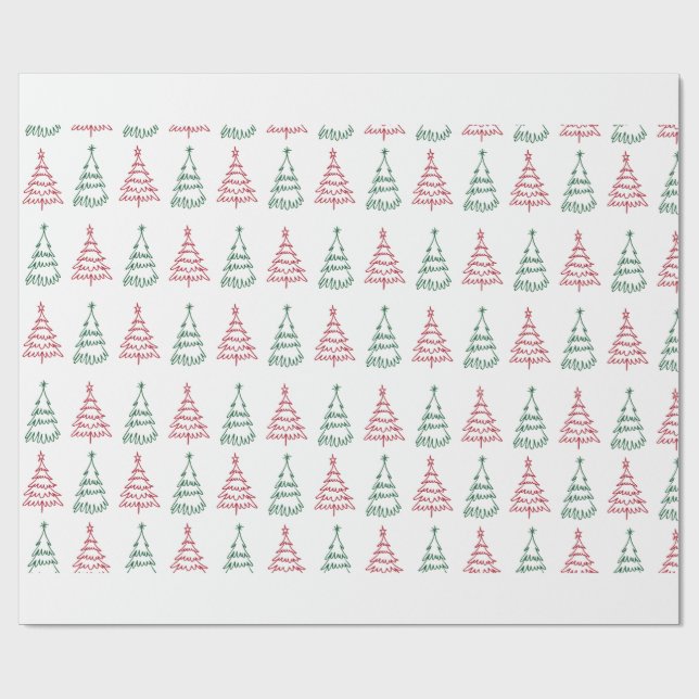 Julgran Presentpapper (Platt)