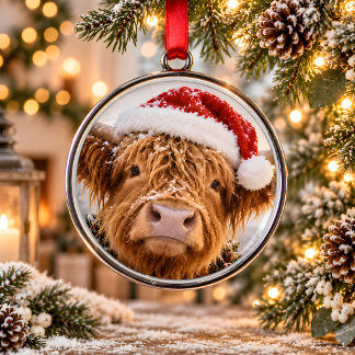 Julgran Prydnad Highland Ko Metall Ornament