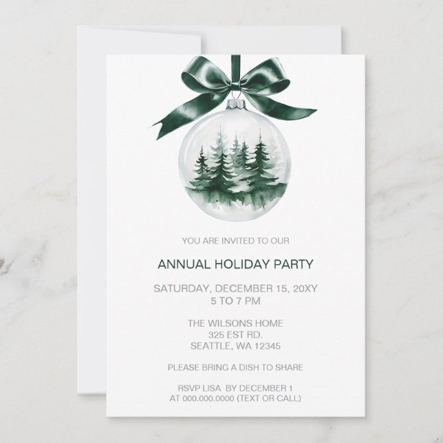 Julgran prydnad julkort (Framsida)