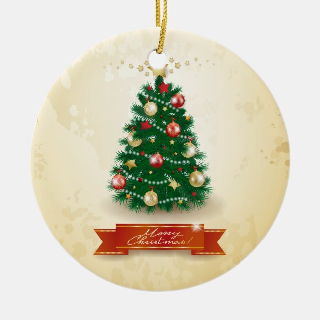 Julgran, prydnadsföremål julgransprydnad keramik (Framsidan)