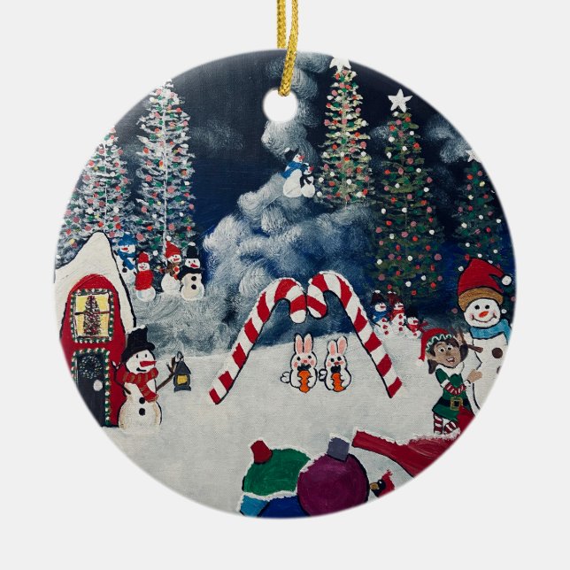 Julgran prydnadsföremål julgransprydnad keramik (Framsidan)