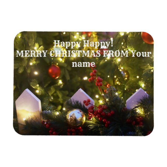 Julgran prydnadsföremål magnet (Horisontell)