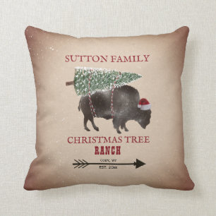 julgran Ranch Buffalo Bison Arrow Santa Kudde