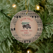 Julgran Ranch Santa Buffalo Burlap