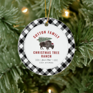 julgran Ranch Santa Buffalo Play Mönster Julgransprydnad Keramik