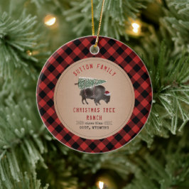 Julgran Ranch Santa Buffalo Rustic Play Julgransprydnad Keramik