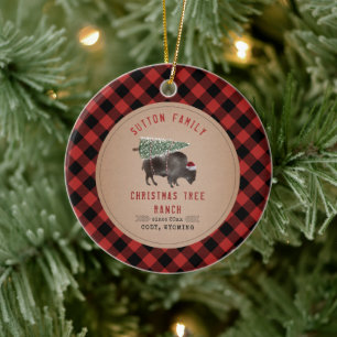 julgran Ranch Santa Buffalo Rustic Play Julgransprydnad Keramik