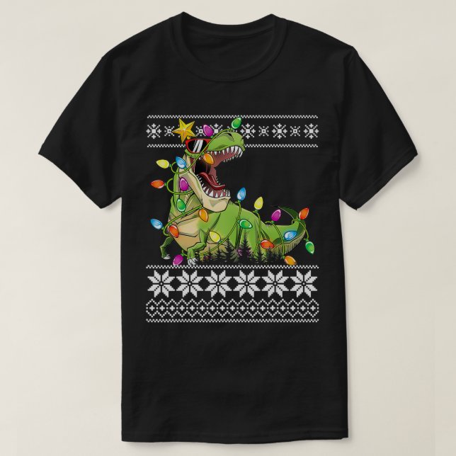 Julgran Re Kids Boys Funny Ugly Julafton Sweate T Shirt (Design framsida)