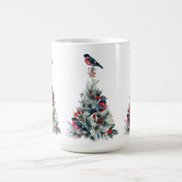 Julgran Red Bullfinch Kaffemugg