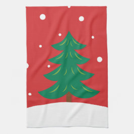Julgran red kökshandduk