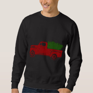 Julgran Red Lastbil Funny Julafton Family Gift Lång Ärmad Tröja