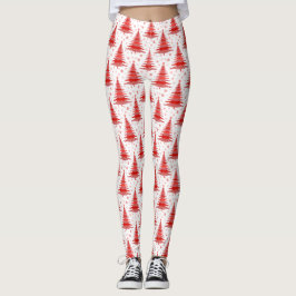 Julgran Red Mönster design Leggings