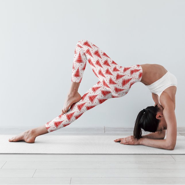 Julgran Red Mönster Design Leggings (Skapare uppladdad)