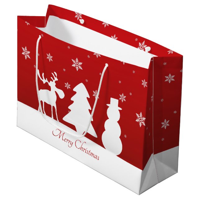 Julgran Reindeer Snögubbe (Framsidan Vinklad)