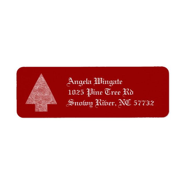 Julgran Returadress Etikett (Framsidan)