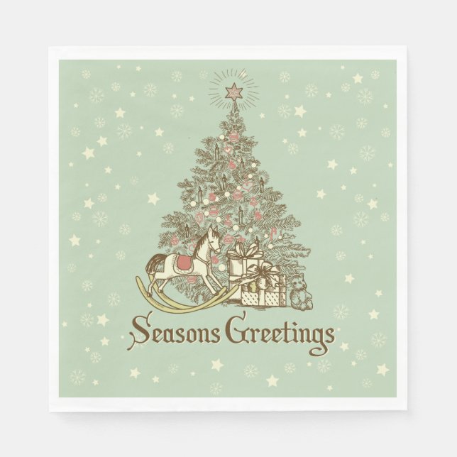 Julgran Rocking Horse Stars Pappersservett (Framsidan)