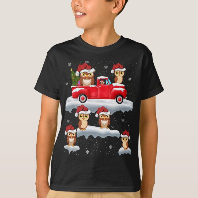 Julgran, Röda Lastbil-julen i Uggla,, Uggla T Shirt (Framsida)