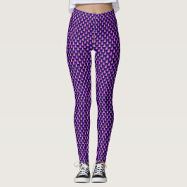 Julgran Rosa Blue Mönster Design Leggings