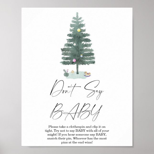 Julgran - Säg inte bebis Poster (Framsidan)