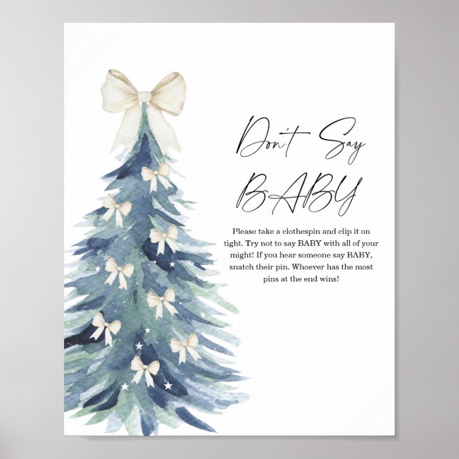 Julgran Säg inte bebis Poster (Framsidan)