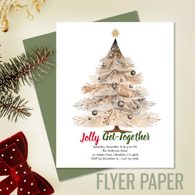Julgran Samla gruppinbjudan Flygblad (Exceptional value: budget-friendly Christmas invitation for memorable events and cost saving!)
