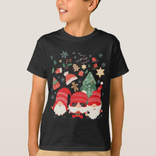 Julgran Santa Hat Funny Gnomes Santa Julafton T Shirt