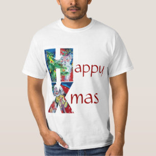 JULGRAN SANTA PLAYING VIOLIN JULAFTON MONOGRAM T-SHIRT