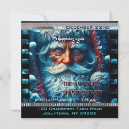 Julgran Santa Snöig Vacker Julfest Inbjudningar
