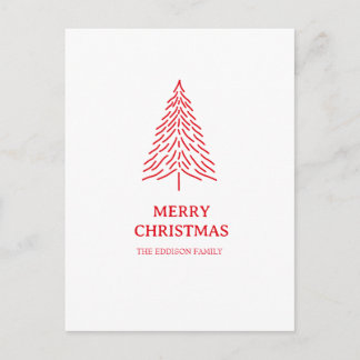 Julgran Scandi Minimalistisk Enkel Högtid  Vykort