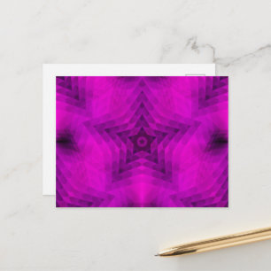 Julgran Silhouette och Lila Star Gradient Vykort