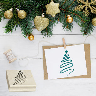 Julgran Silhouette Stämpel