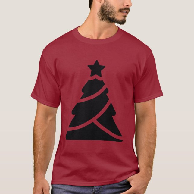 Julgran Silhouette T Shirt (Framsida)