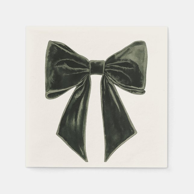 Julgran Silhuett Julmönster Pappersservett (Framsidan)