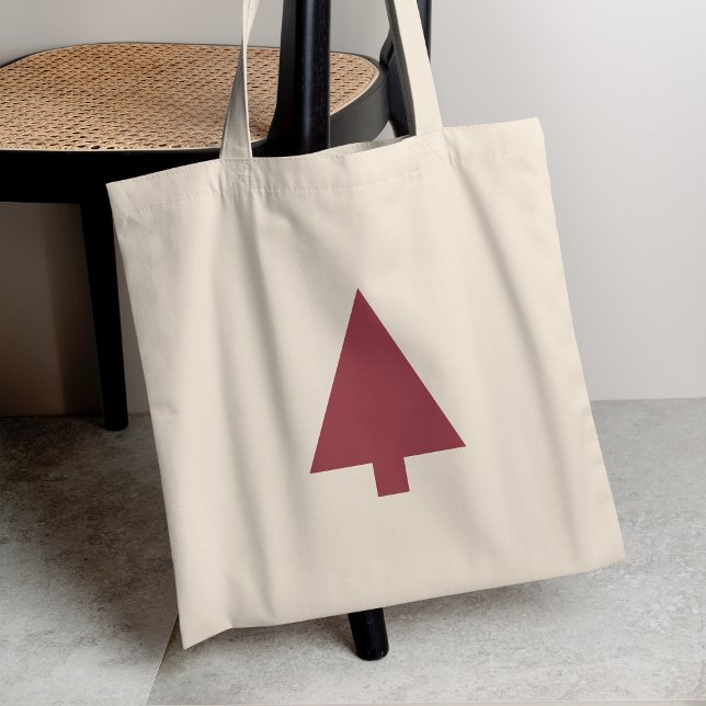 Julgran | Skandi-minimalistisk enkel Burgundy Tygkasse (Skapare uppladdad)