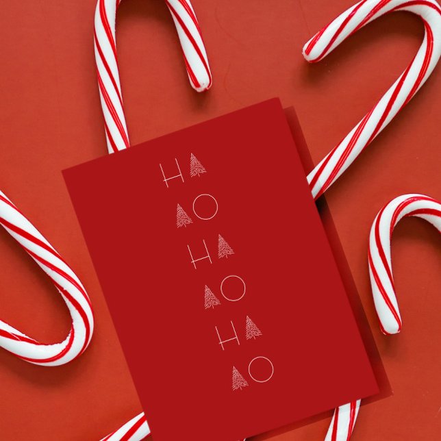 Julgran Skandi Minimalistisk Enkel Högtid  Vykort (Skapare uppladdad)