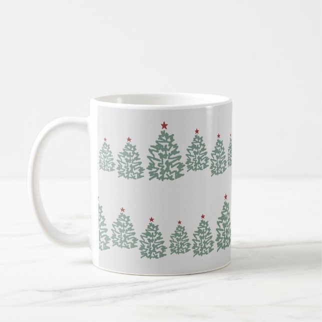 Julgran Skandinaviska jul Mönster Kaffemugg (Vänster)
