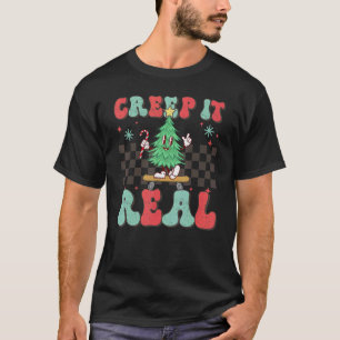 Julgran Skateboarding Creep it Real Julafton Ho T Shirt