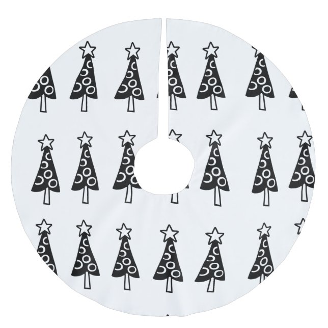 Julgran Skirt Black Julgransmatta Borstad Polyester (Framsidan)