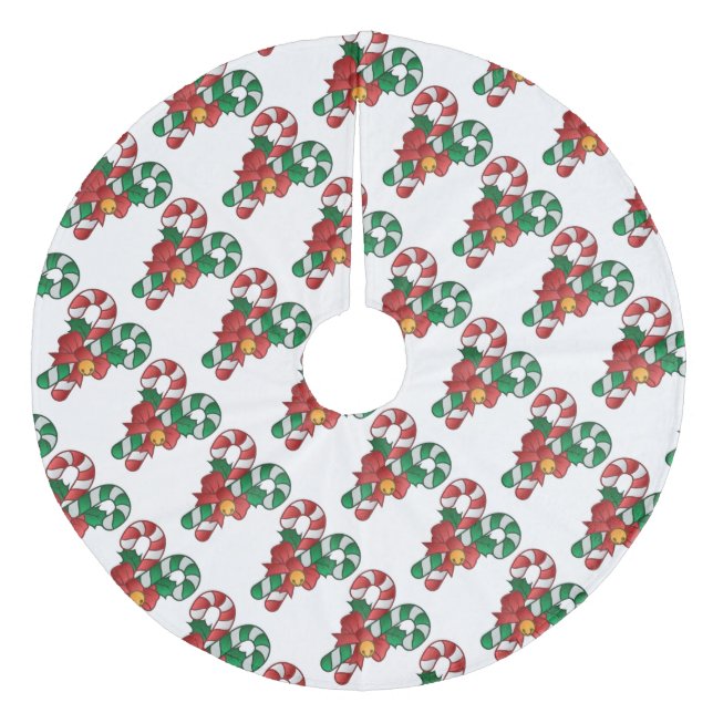 Julgran Skirt/Candy cane Julgransmatta Fleece (Framsidan)