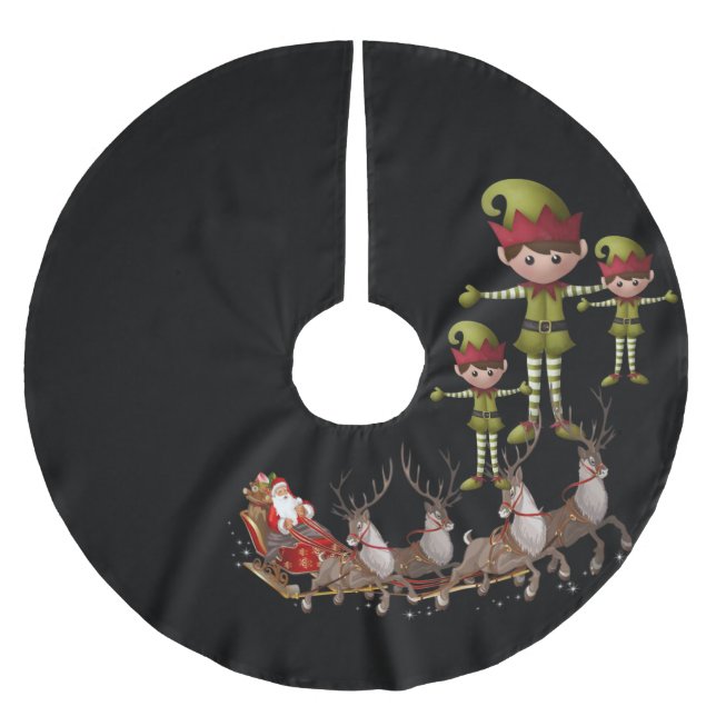 Julgran Skirt Julgransmatta Borstad Polyester (Framsidan)