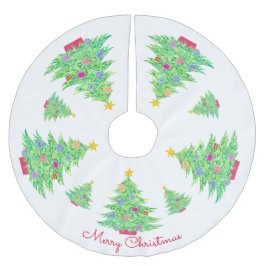 Julgran Skirt Julgransmatta Borstad Polyester