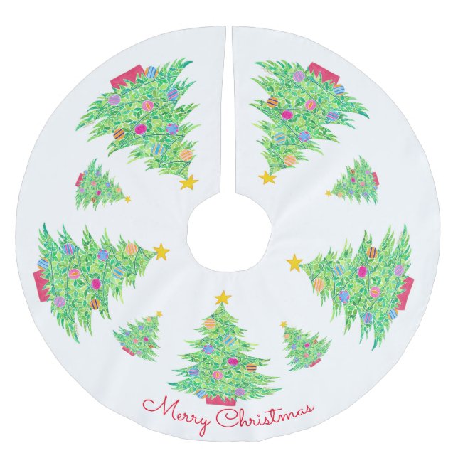 Julgran Skirt Julgransmatta Borstad Polyester (Framsidan)